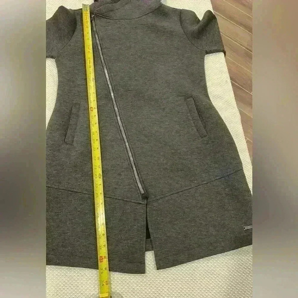 Betsey Johnson Give Love Get Love Dark Grey Performance Coat Size M scuba jacket - Picture 11 of 12
